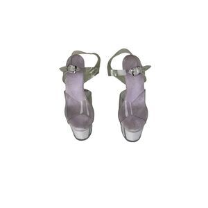 PLEASER Adore 708 Sexy Stripper Platform 7" Heel Shoes Size 10 Clear